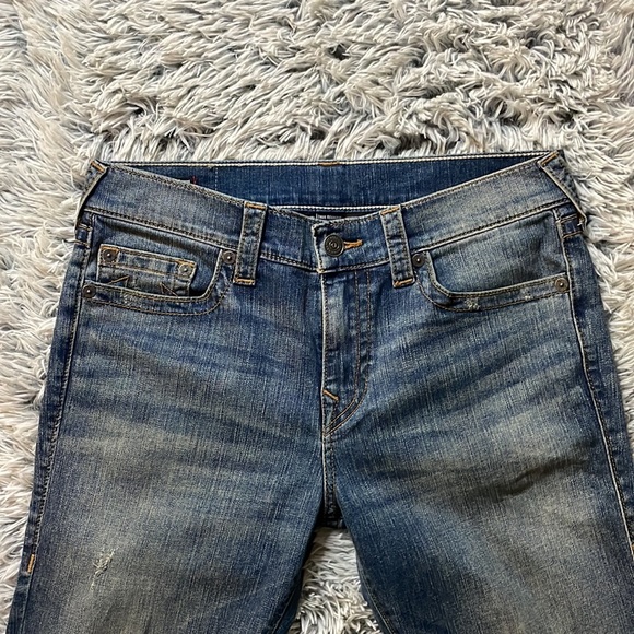 Men’s True Religion Jeans Finn Slim Tapered Frayed Ankle Zip size 32 - Picture 2 of 16